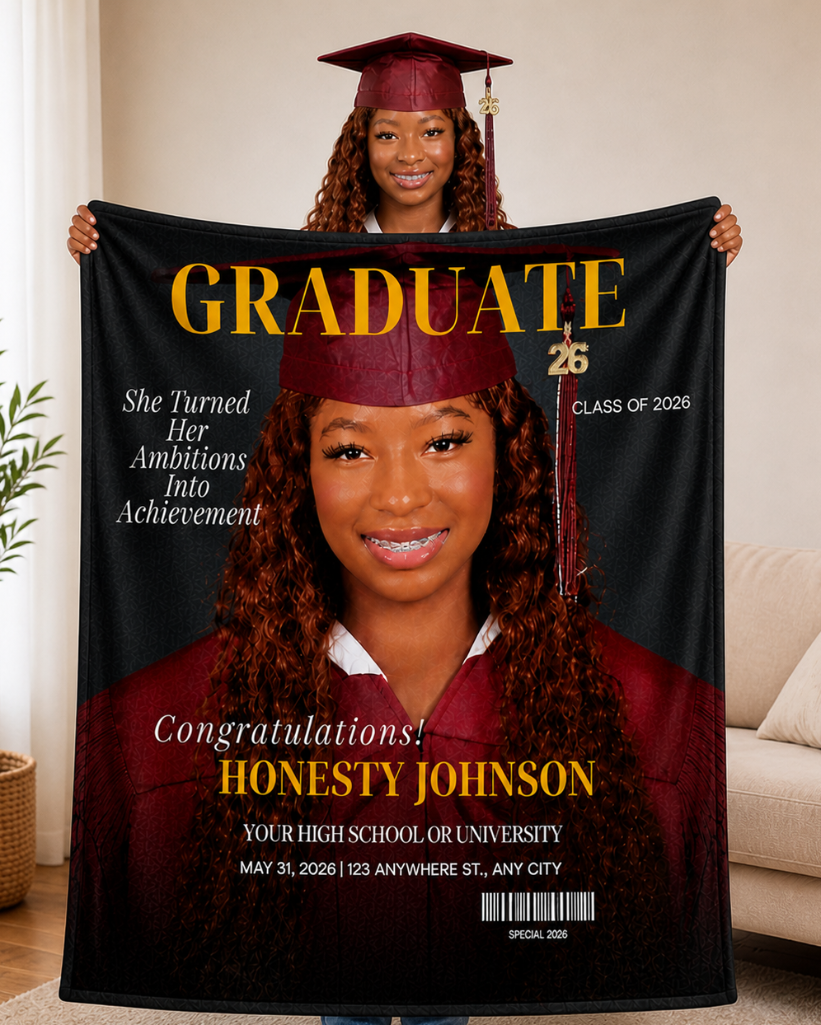 The Cap & Gown Keepsake Blanket - Female