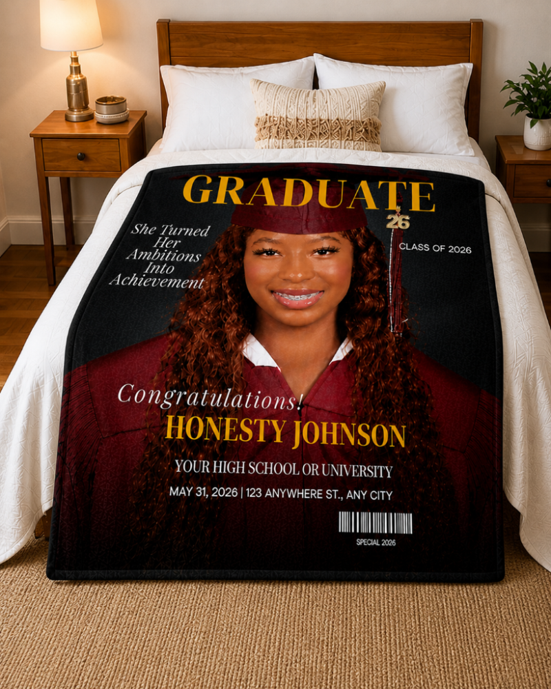 The Cap & Gown Keepsake Blanket - Female