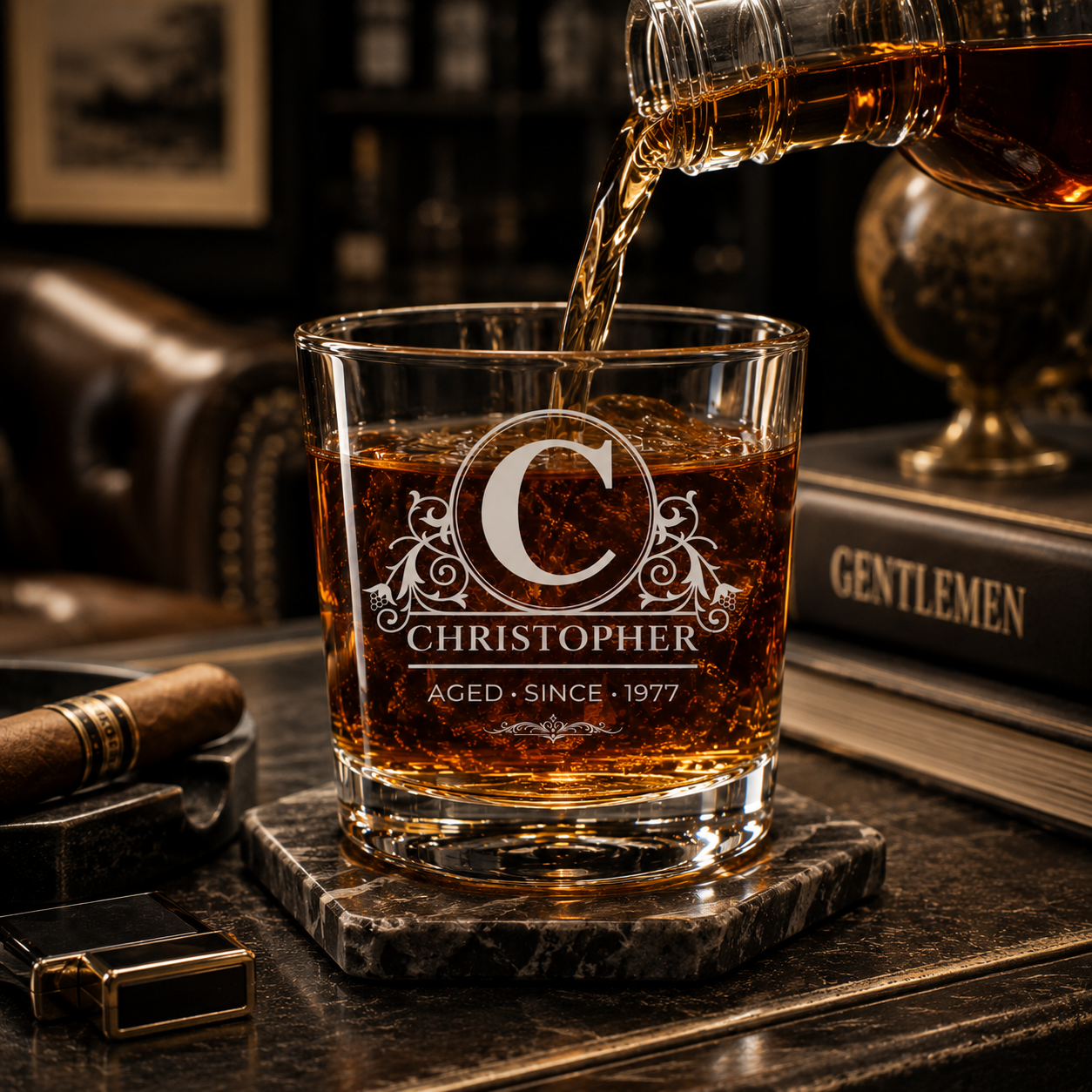 The Legacy Personalized Whiskey Glass Free Shipping