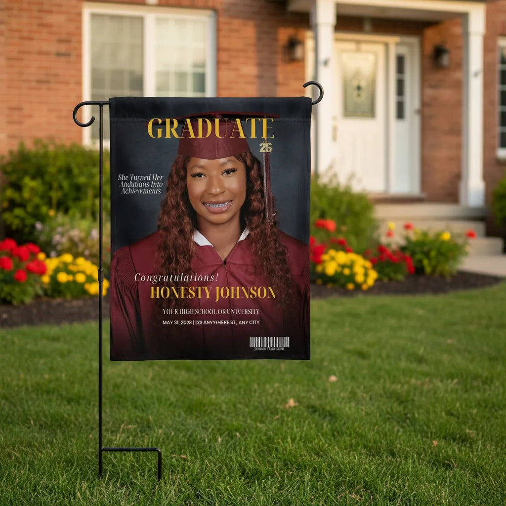 The Graduation Front Yard Banner – Personalized Photo Keepsake