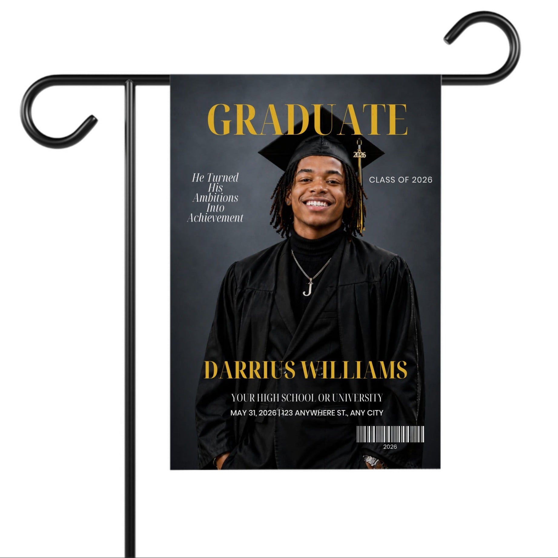 The Spotlight Graduation – Custom Keepsake Garden & House Banner