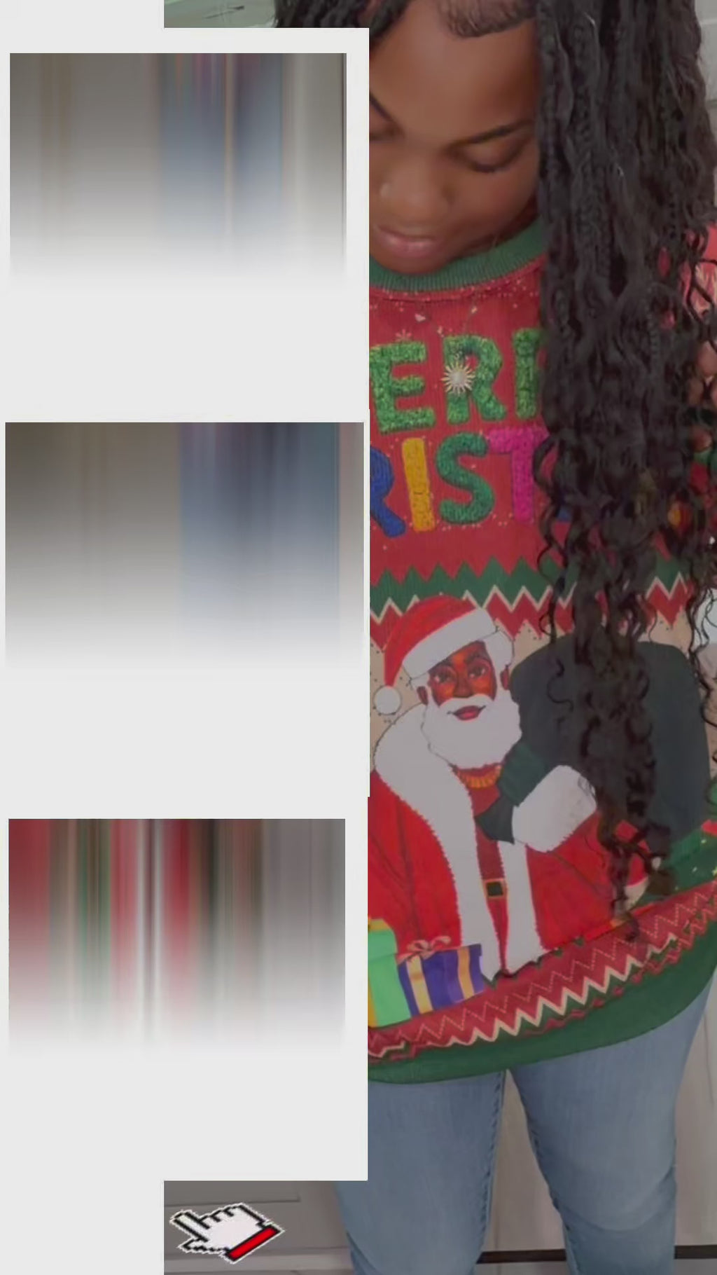 Mah Melanin™ Black Santa Ugly Christmas Sweater (Free Shipping)
