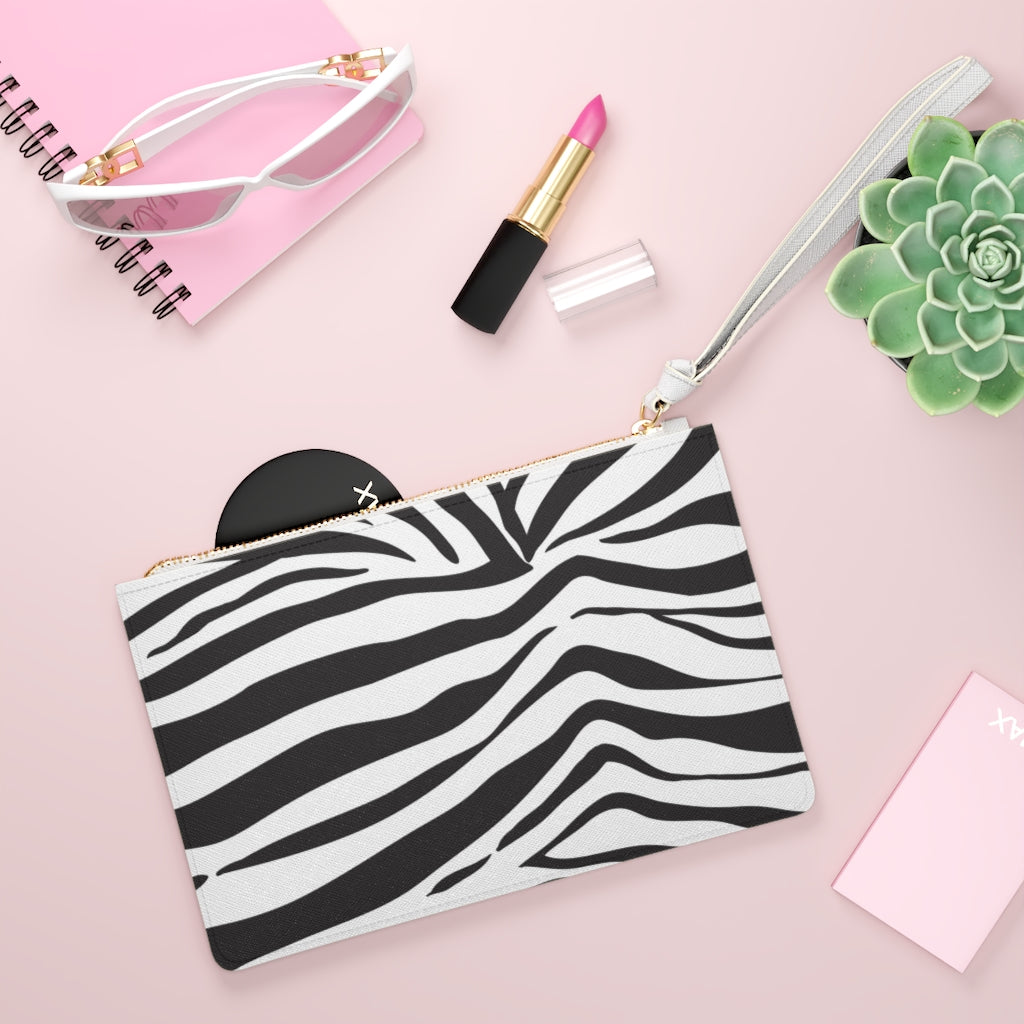 African American Vegan Leather Clutch (Animal Print)