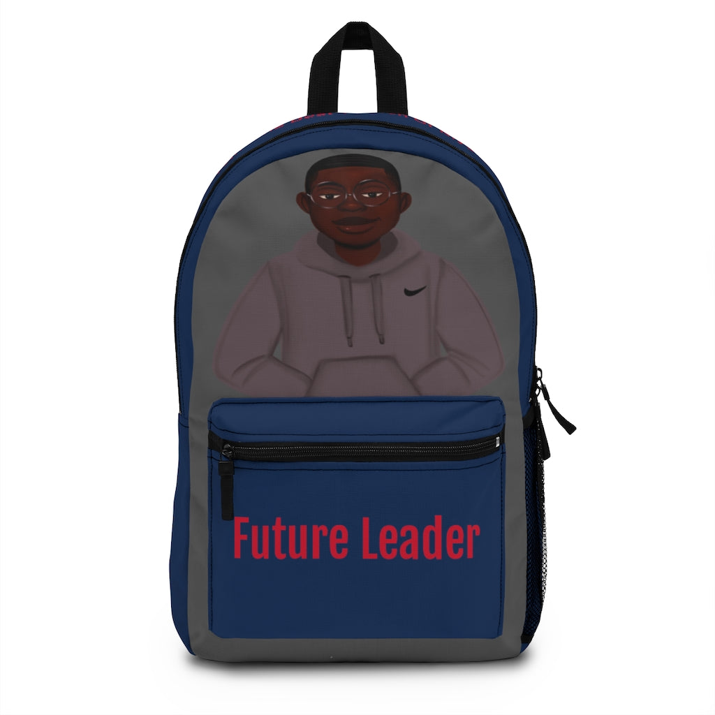 African American Boy Backpack - Blue and Red - Future Leader - Featuring KJ