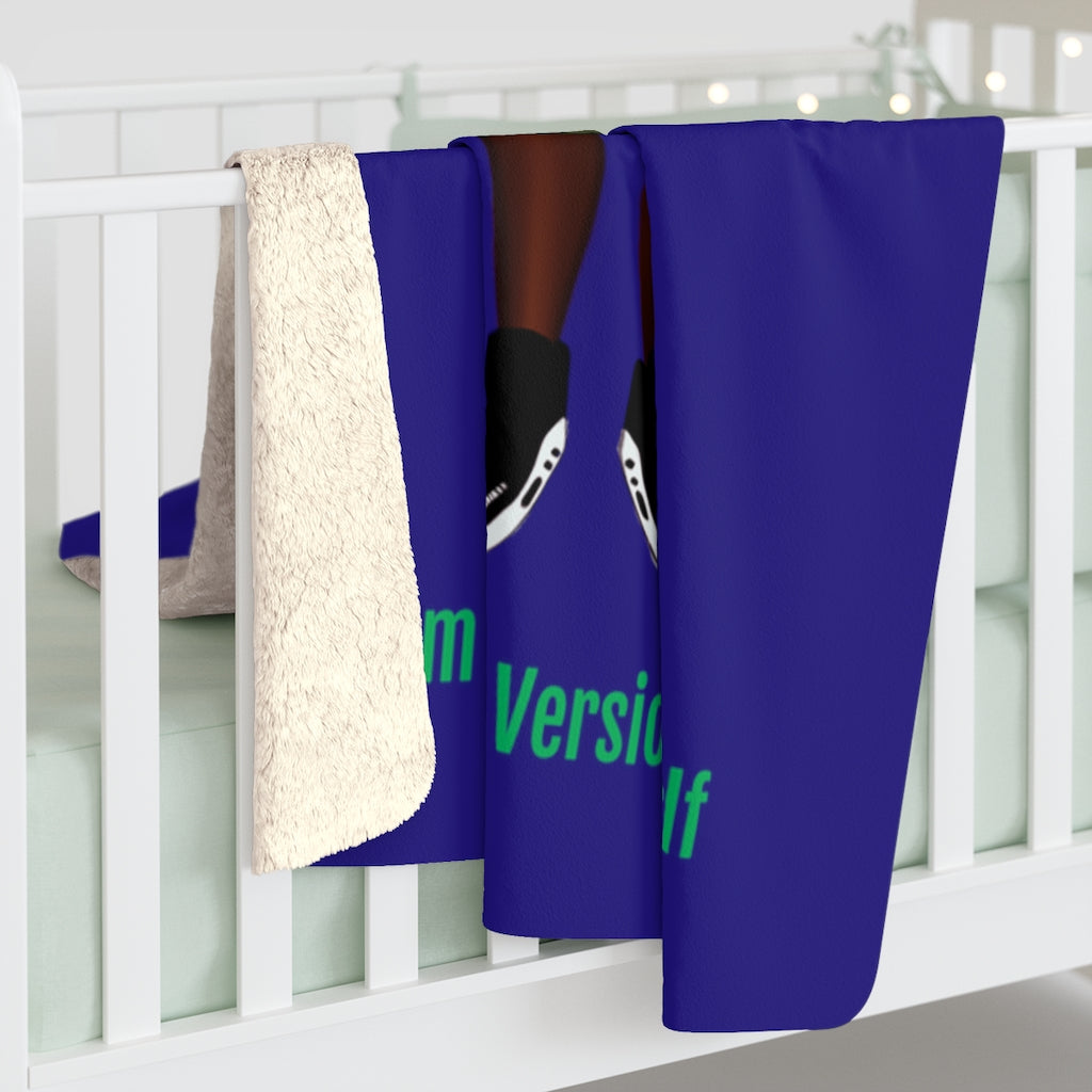 Sherpa Fleece Blanket Featuring KJ Blue