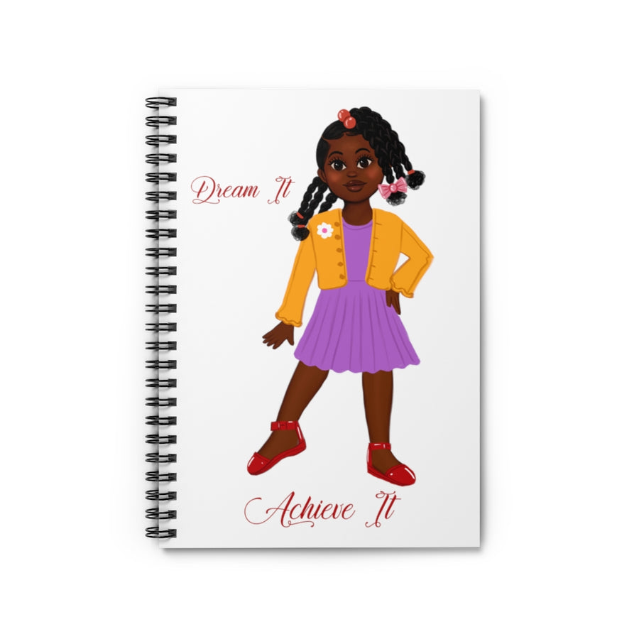 African American Spiral Notebook - Ruled Line Featuring Syreniti (Red)