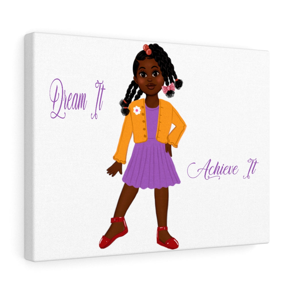 African American Canvas Art Featuring Syreniti (Purple)