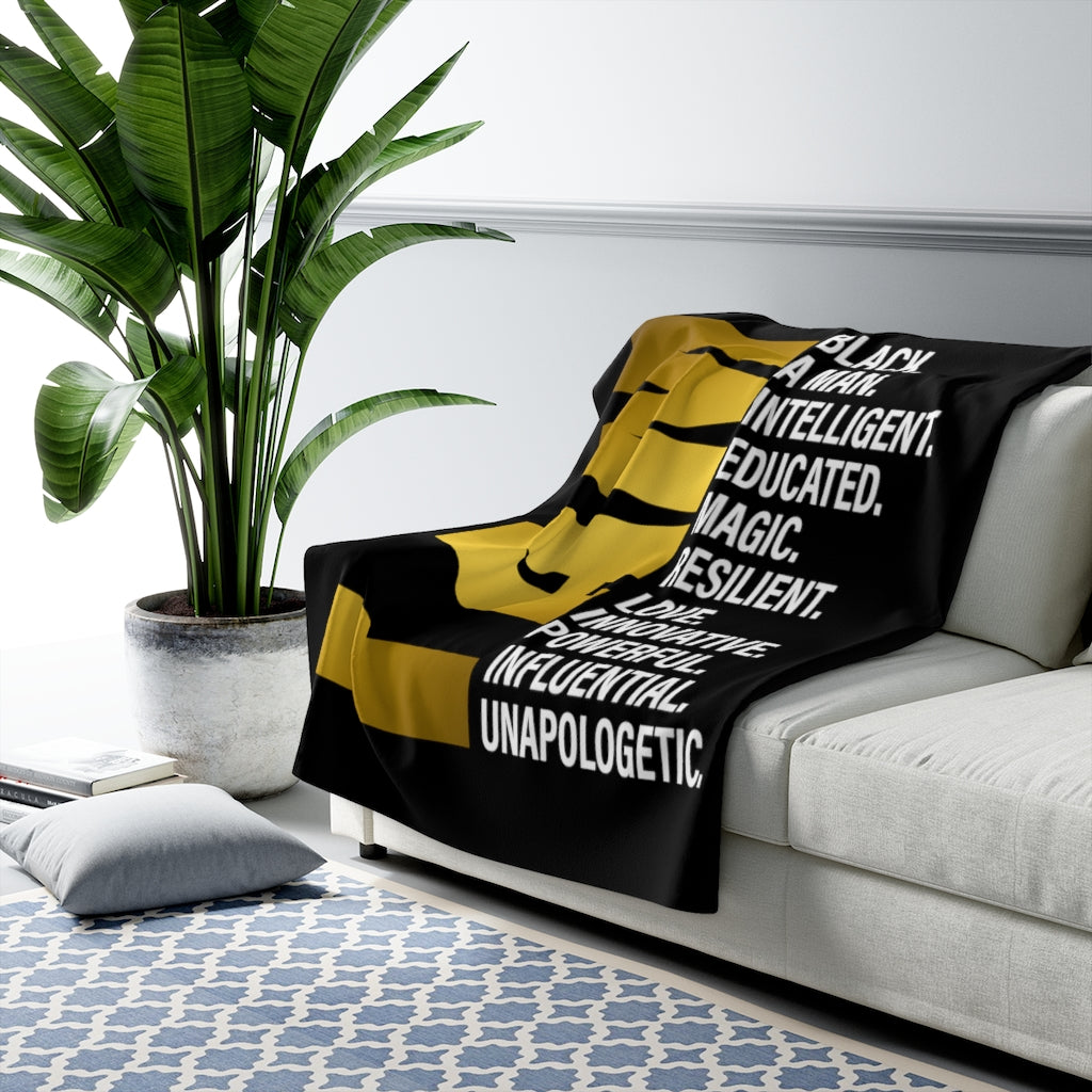 Black Man Resilient Sherpa Fleece Blanket