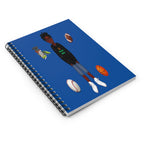 African American Spiral Notebook - Ruled Line Featuring Ja'Siyah (Royal Blue)