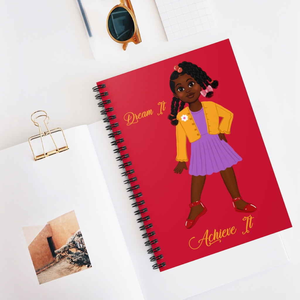 African American Spiral Notebook - Featuring Syreniti (Red)