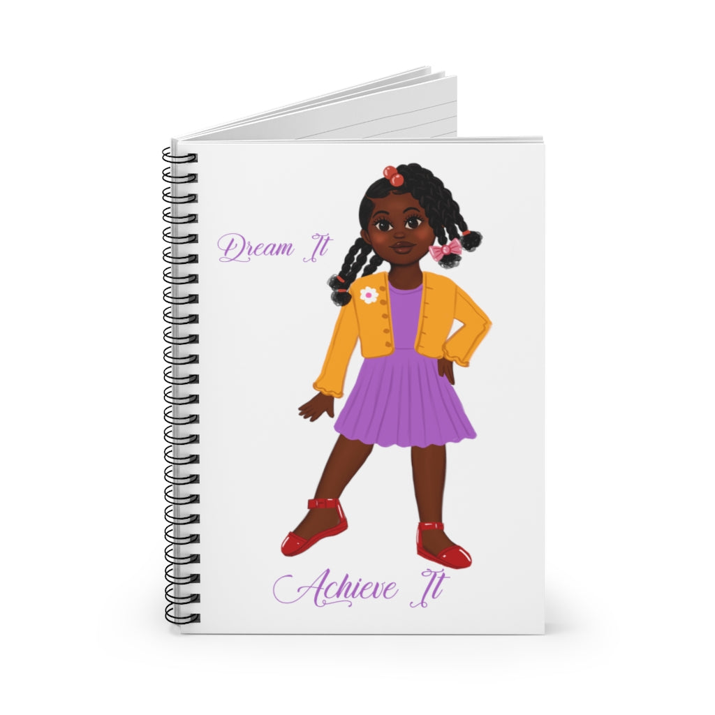 African American Spiral Notebook - Featuring Syreniti (Purple)