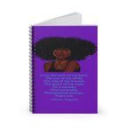 African American Spiral Notebook - Featuring Essence (Purple)