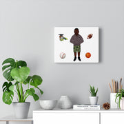 African American Boy Canvas Wall Art Featuring KJ