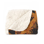 Tribal Sherpa Fleece Blanket Featuring Essence