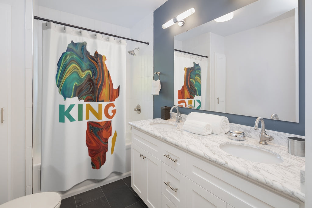 I Am King, White Shower Curtains