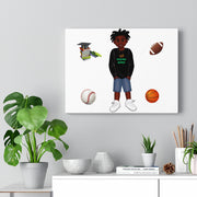 African American Boy Canvas Wall Art Featuring Ja'Siyah