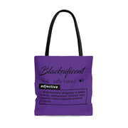 Blacknificient Tote Bag (Purple)