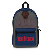 African American Boy Backpack - Blue and Red - Future President - Featuring KJ