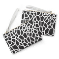 African American Vegan Leather Clutch (Black and White Print)