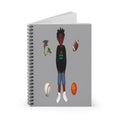 African American Spiral Notebook - Ruled Line Featuring Ja'Siyah (Gray)
