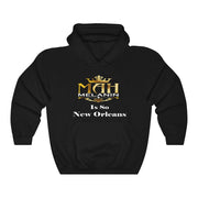 Adult Unisex Mah Melanin is So New Orleans Hoodie with Fluor De Lis Back (S-5XL) - Buy One Get One 50% Off