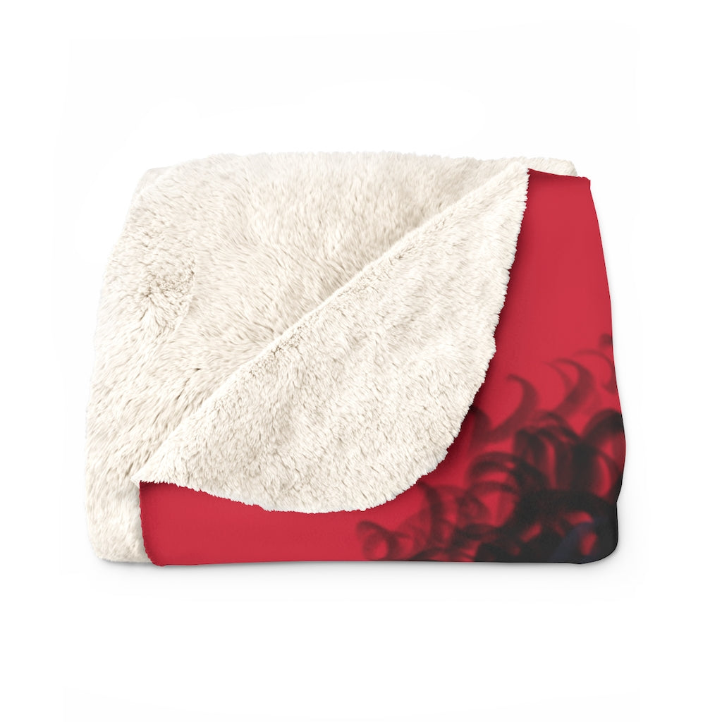 Sherpa Fleece Blanket Featuring Essence and Malik Red