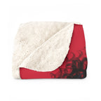 Sherpa Fleece Blanket Featuring Essence and Malik Red