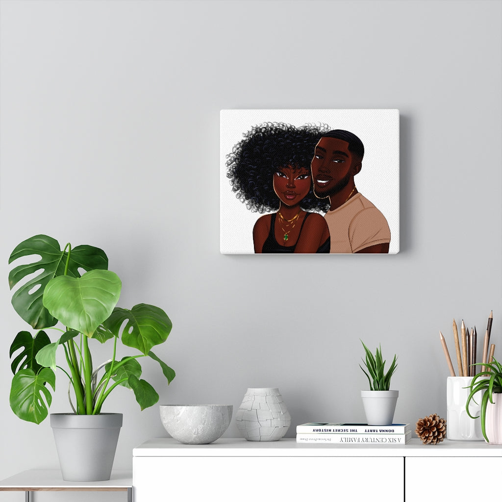 African American Love Canvas Art - Essence and Malik