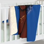 Sherpa Fleece Blanket Featuring Essence Blue