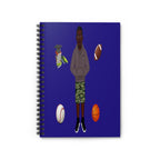 African American Spiral Notebook - Ruled Line Featuring KJ (Dark Blue)
