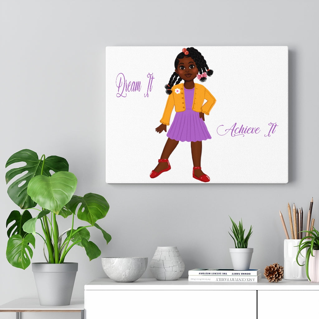 African American Canvas Art Featuring Syreniti (Purple)