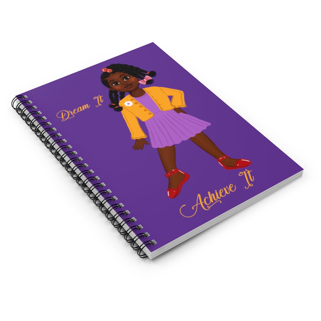 African American Spiral Notebook - Featuring Syreniti (Dark Purple)