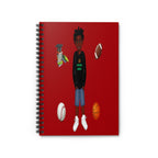 African American Spiral Notebook - Ruled Line Featuring Ja'Siyah (Red)