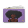 African American Vegan Leather Clutch (Light Purple)