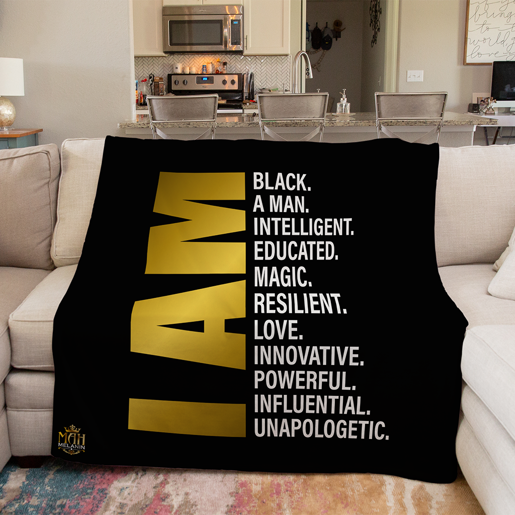 Black Man Resilient Sherpa Fleece Blanket