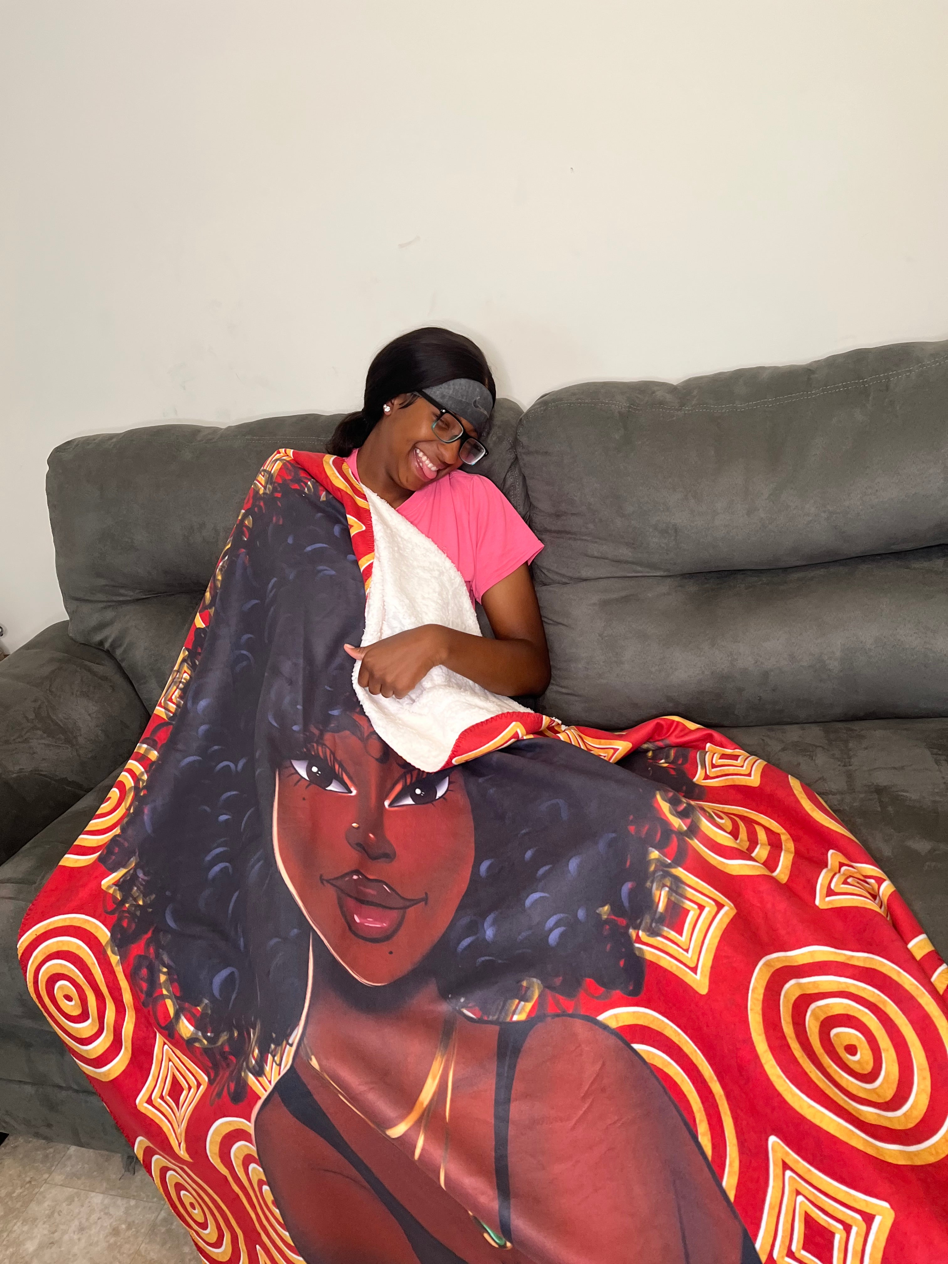 Regal Sherpa Fleece Blanket Featuring Essence