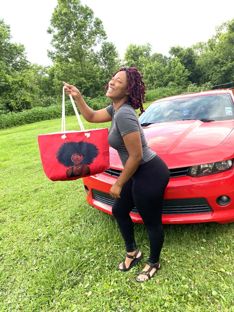 Weekender Bag Red Featuring Essence