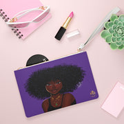 African American Vegan Leather Clutch (Purple)