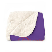 African American Sherpa Fleece Blanket Featuring Syreniti (Purple and Red)