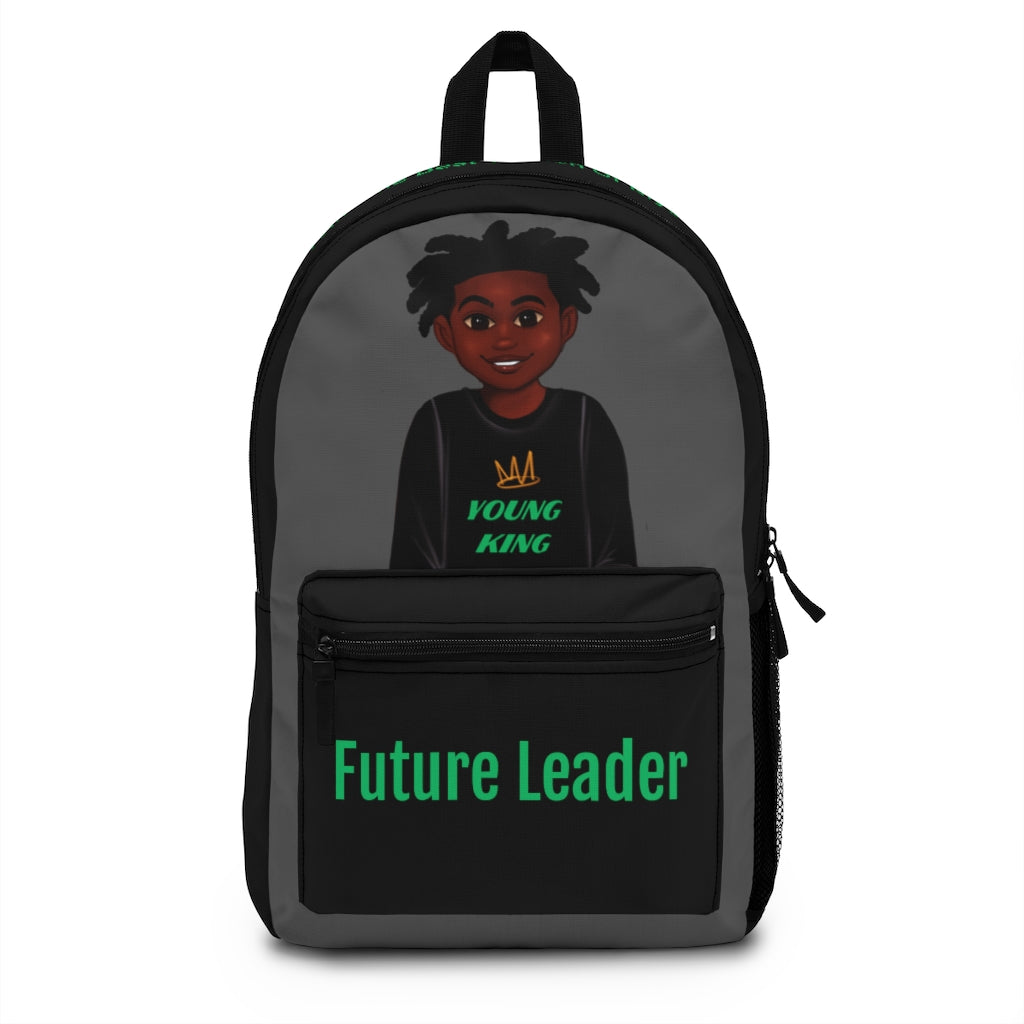 African American Boy Backpack - Black and Green - Future Leader - Featuring Ja'siyah