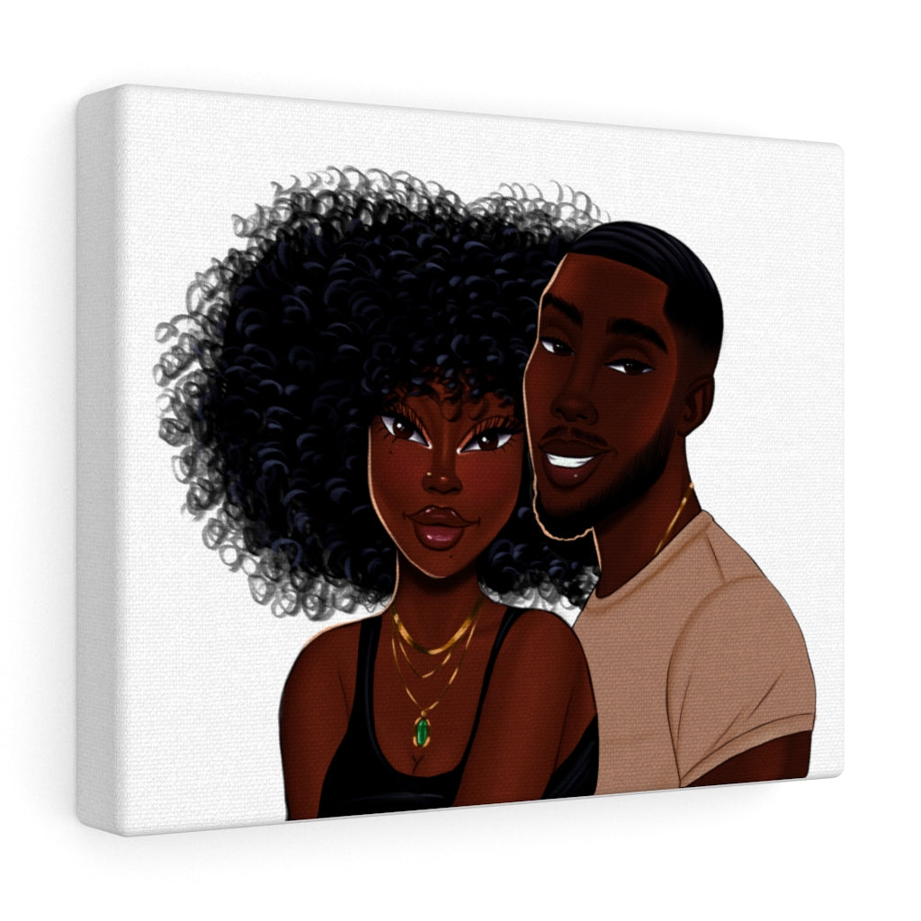 African American Love Canvas Art - Essence and Malik