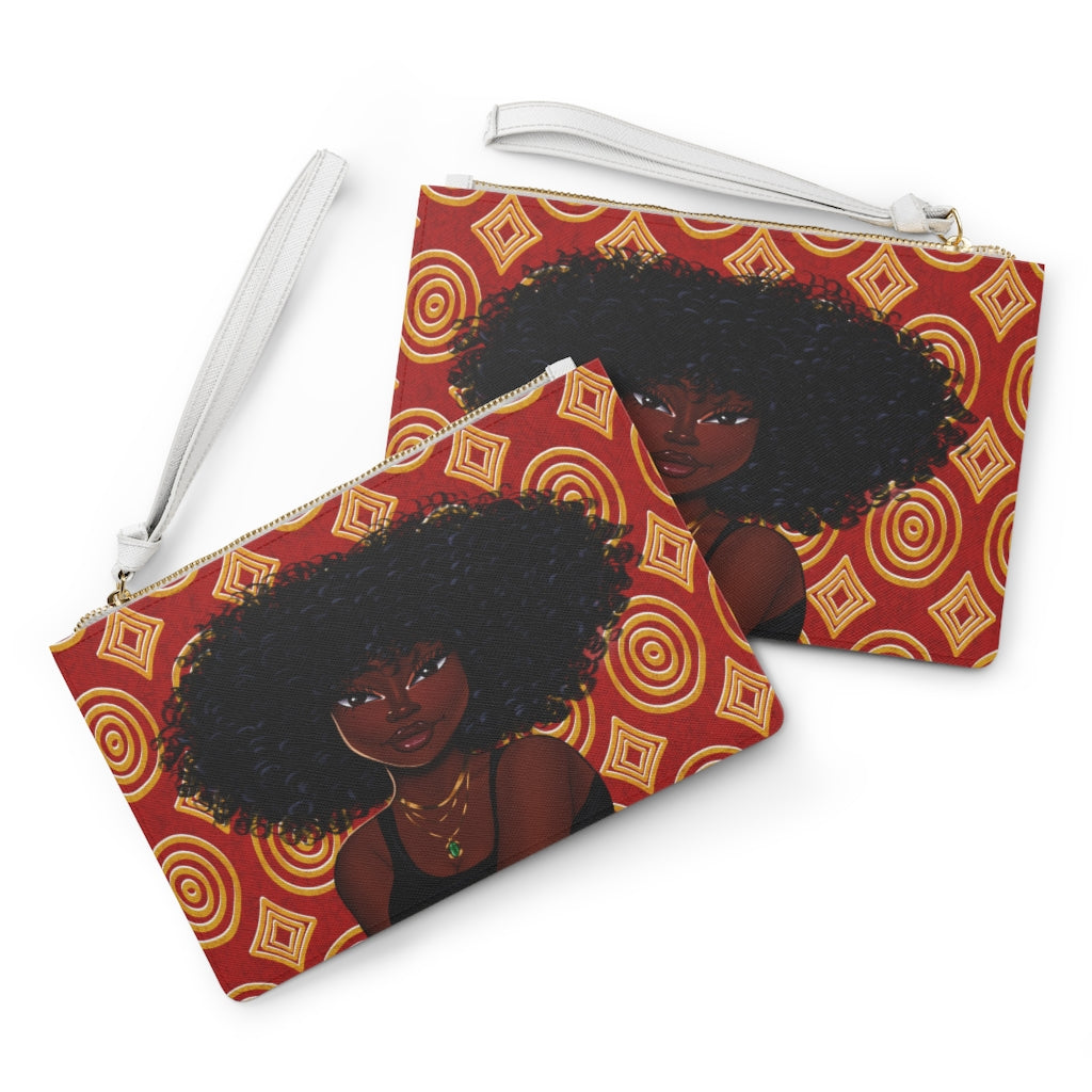 Regal African American Vegan Leather Clutch