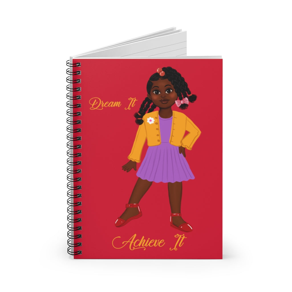 African American Spiral Notebook - Featuring Syreniti (Red)
