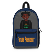 African American Boy Backpack - Blue and Gold - Future President - Featuring Ja'siyah