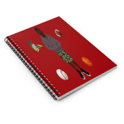 African American Spiral Notebook - Ruled Line Featuring KJ (Red)