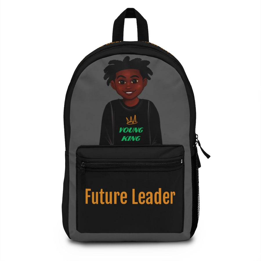 African American Boy Backpack - Black and Gold - Future Leader - Featuring Ja'siyah