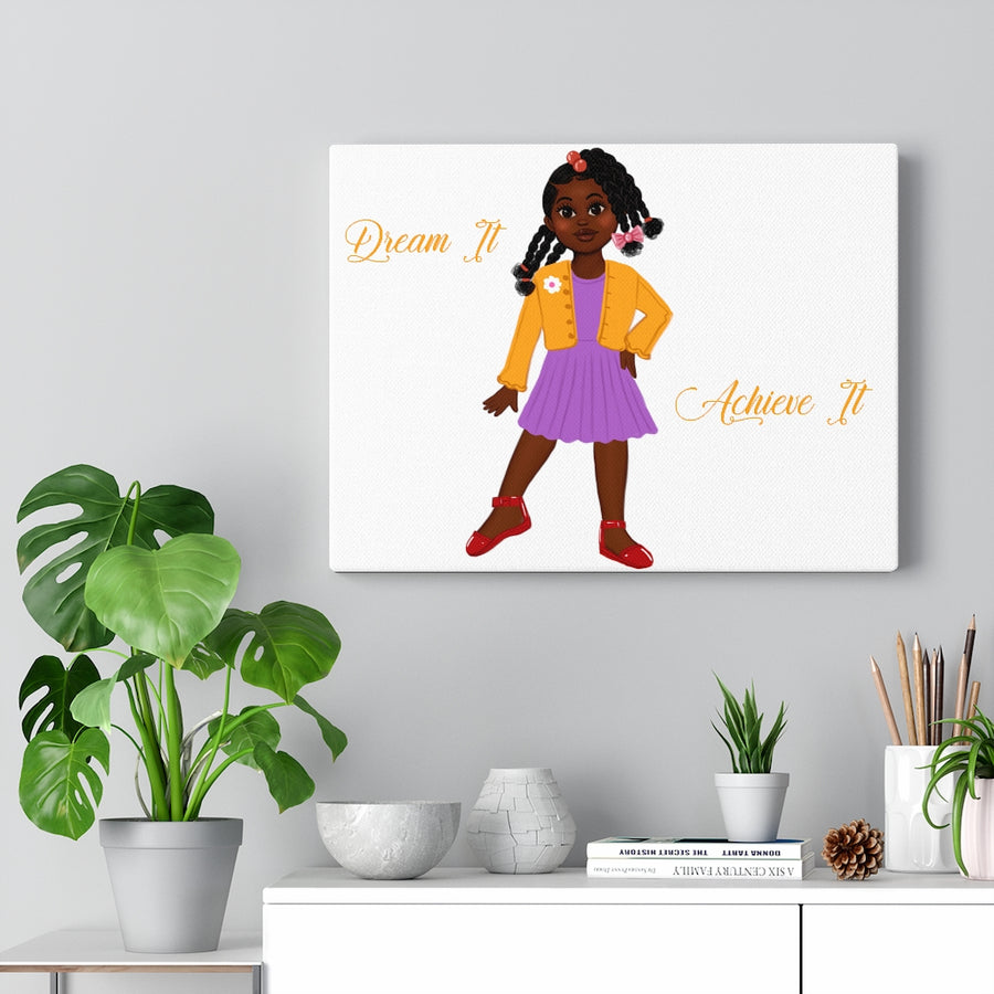 African American Canvas Art Featuring Syreniti (Deep Yellow)