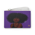 African American Vegan Leather Clutch (Purple)