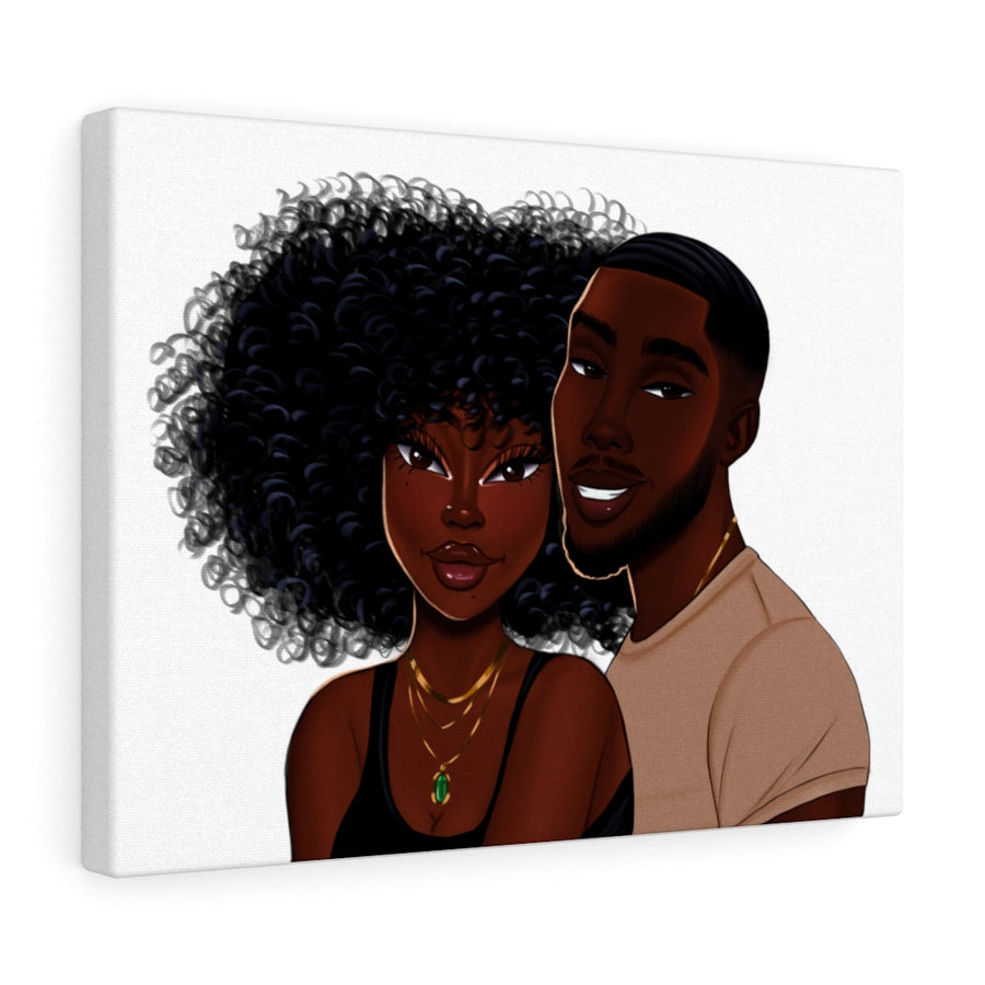 African American Love Canvas Art - Essence and Malik