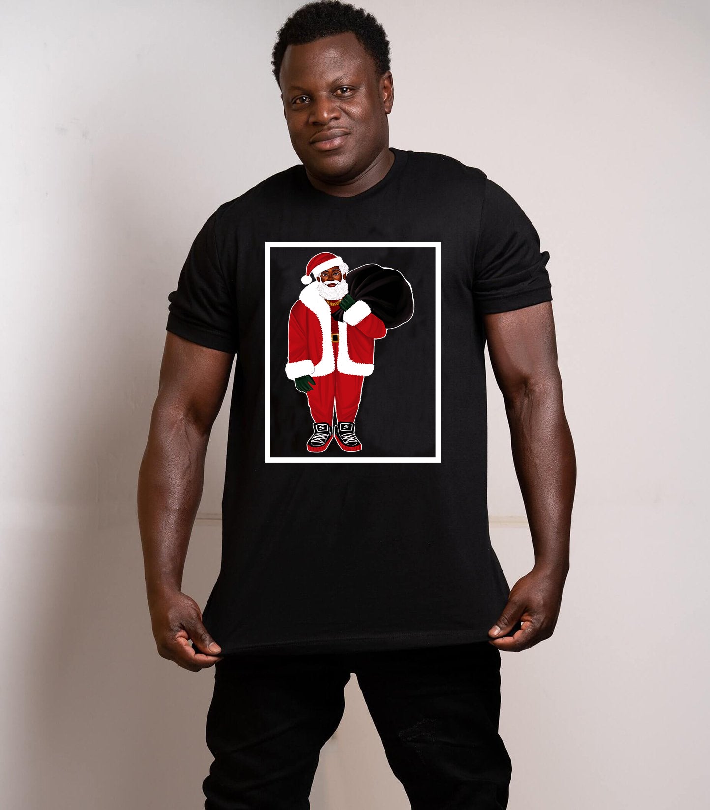 Adult Unisex Ken, The Black Santa Shirt (3XL to 5XL)